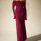 Sequin Off-Shoulder Maxi Dress