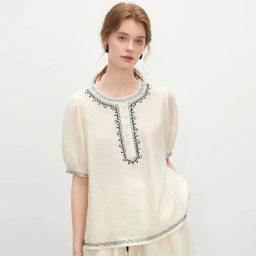 Embroidered Boho Resort Set