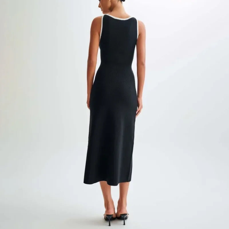 Ribbed Knit Long Dress