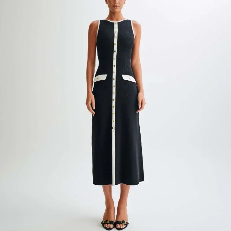 Ribbed Knit Long Dress
