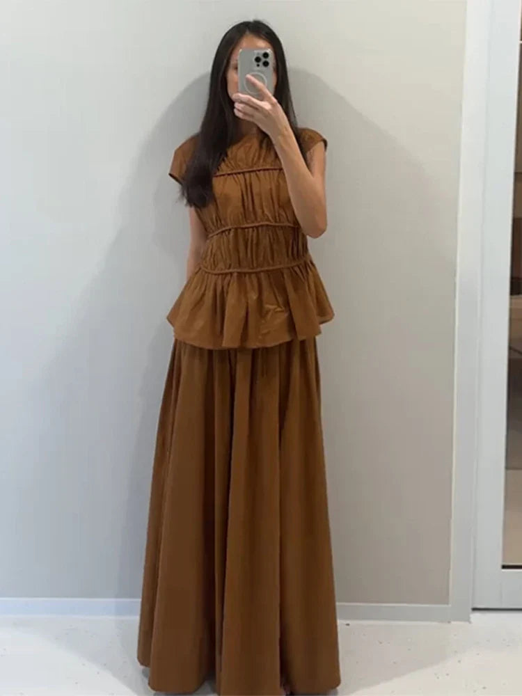 Fold Top Pants Set