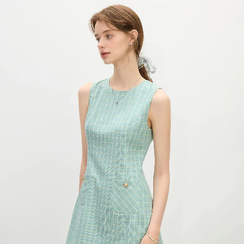 Plaid A-Line Summer Dress