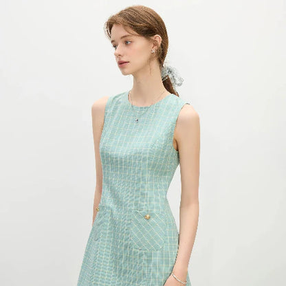 Plaid A-Line Summer Dress