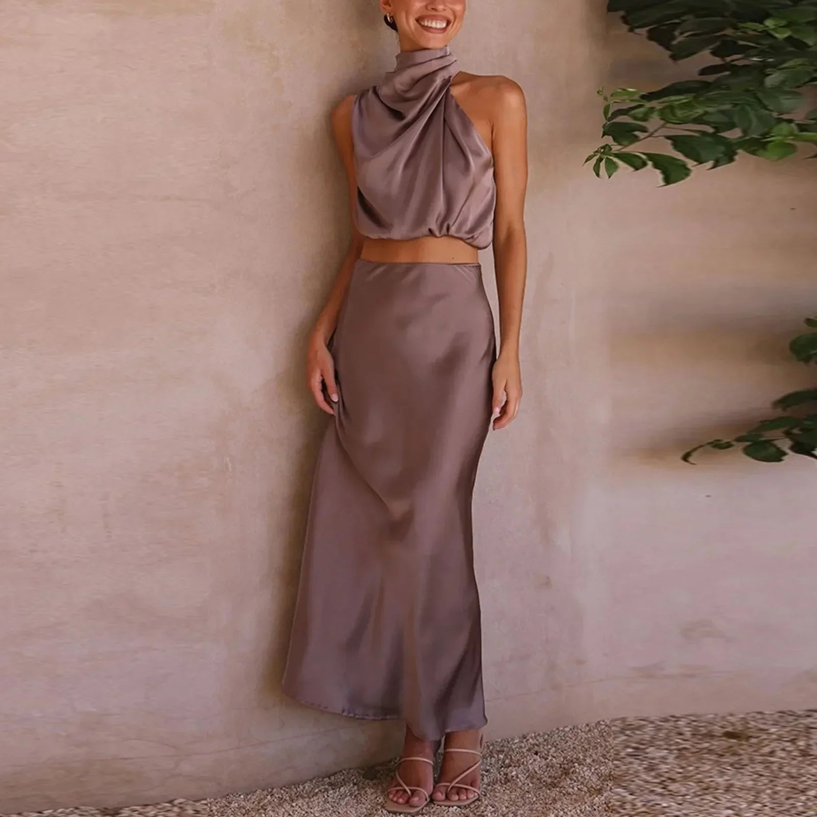 Satin Two-Piece Set
