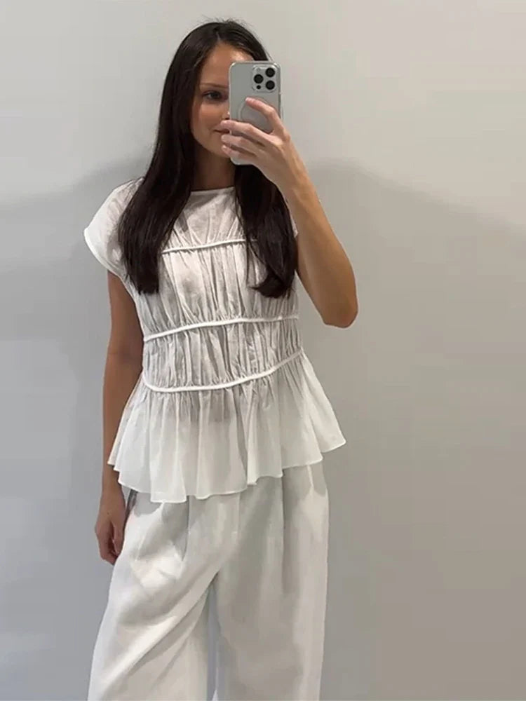 Fold Top Pants Set