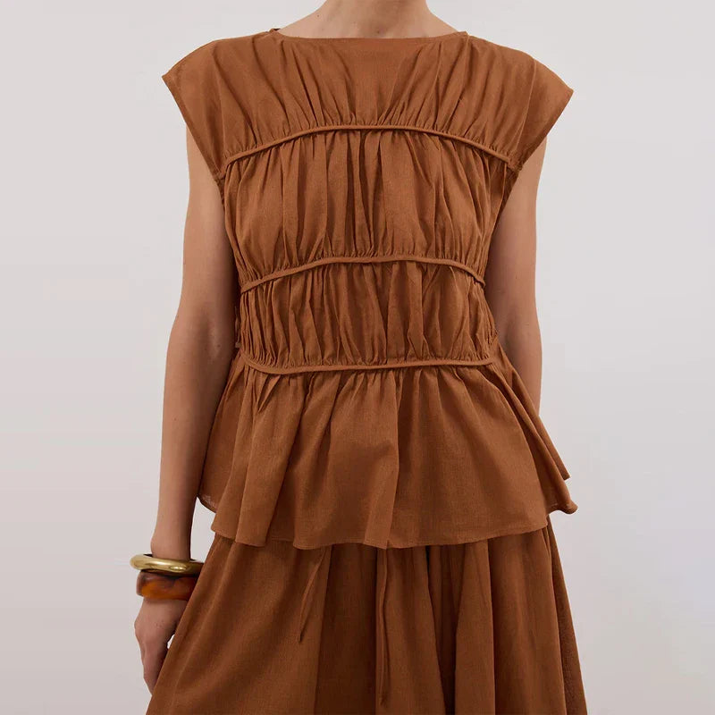 Fold Top Pants Set