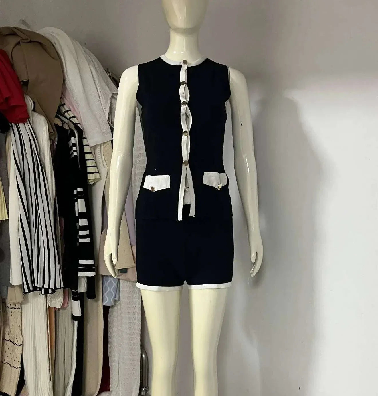 Knitted Shorts Set