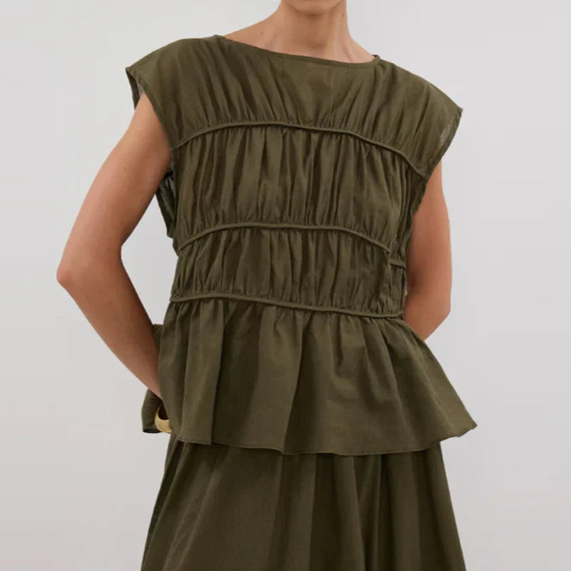 Fold Top Pants Set