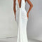 Backless Ruched Maxi Dress